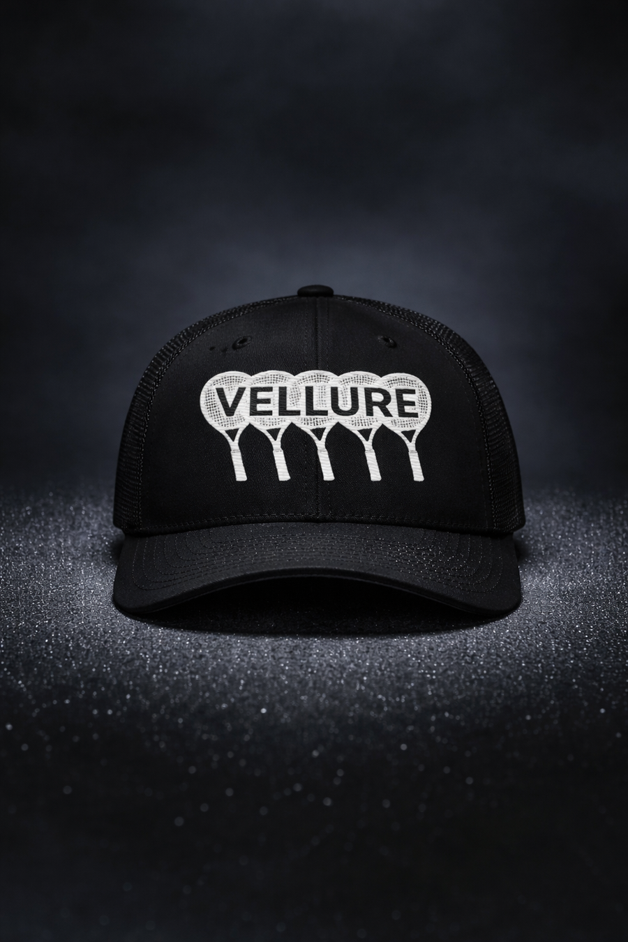 Vellure Trucker Cap - Tennis Style Black