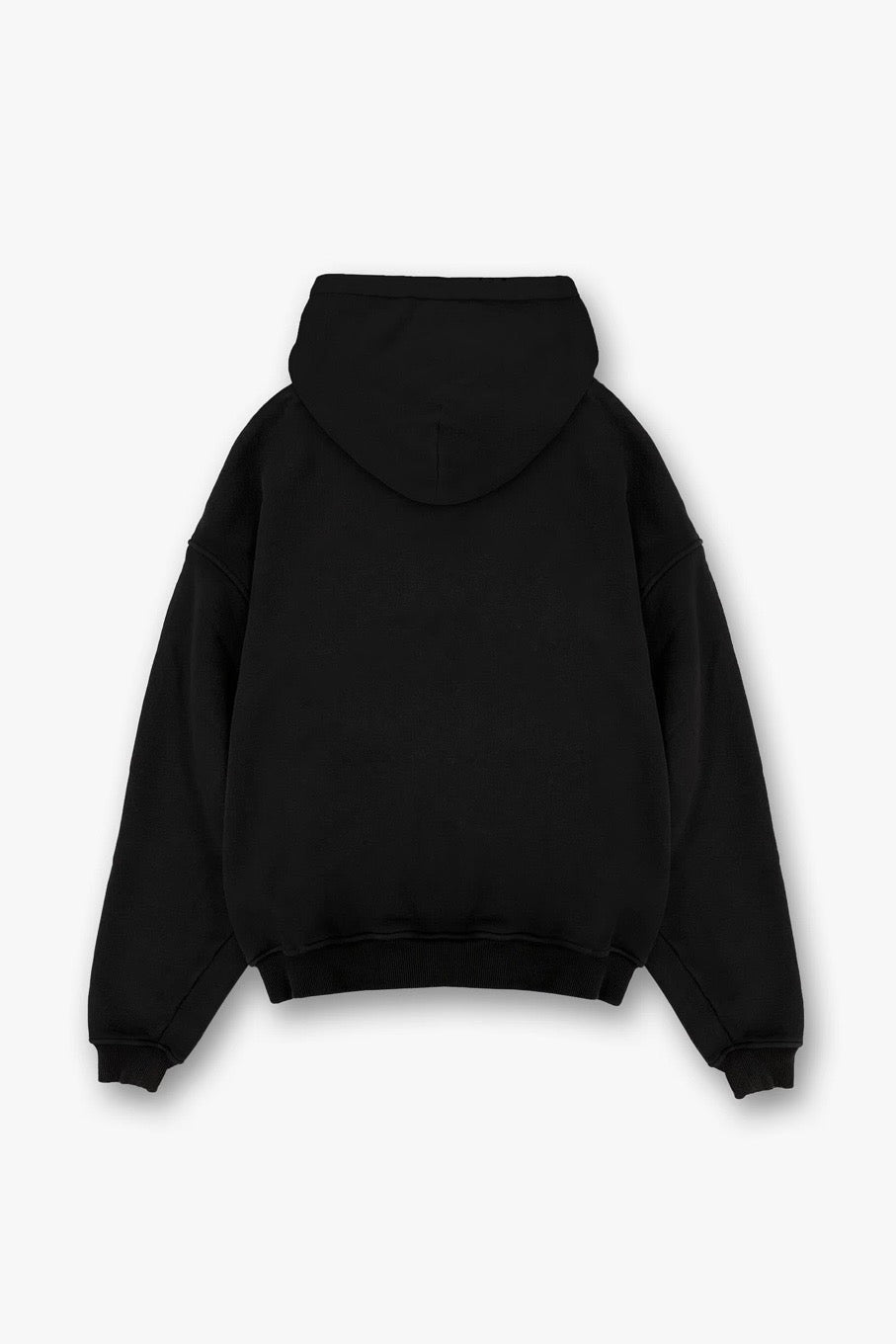Black 500GSM Heavyweight Cotton Hoodie