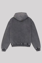 500gsm Signatire Hoodie  - Grey Acid Wash