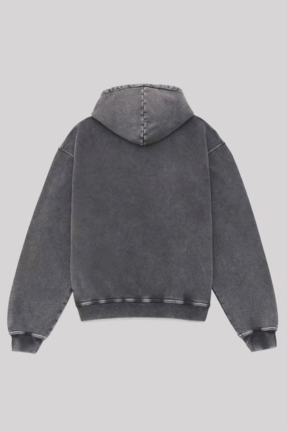 Limited Edition Available Now 500gsm Signature Hoodie  - Grey Acid Wash