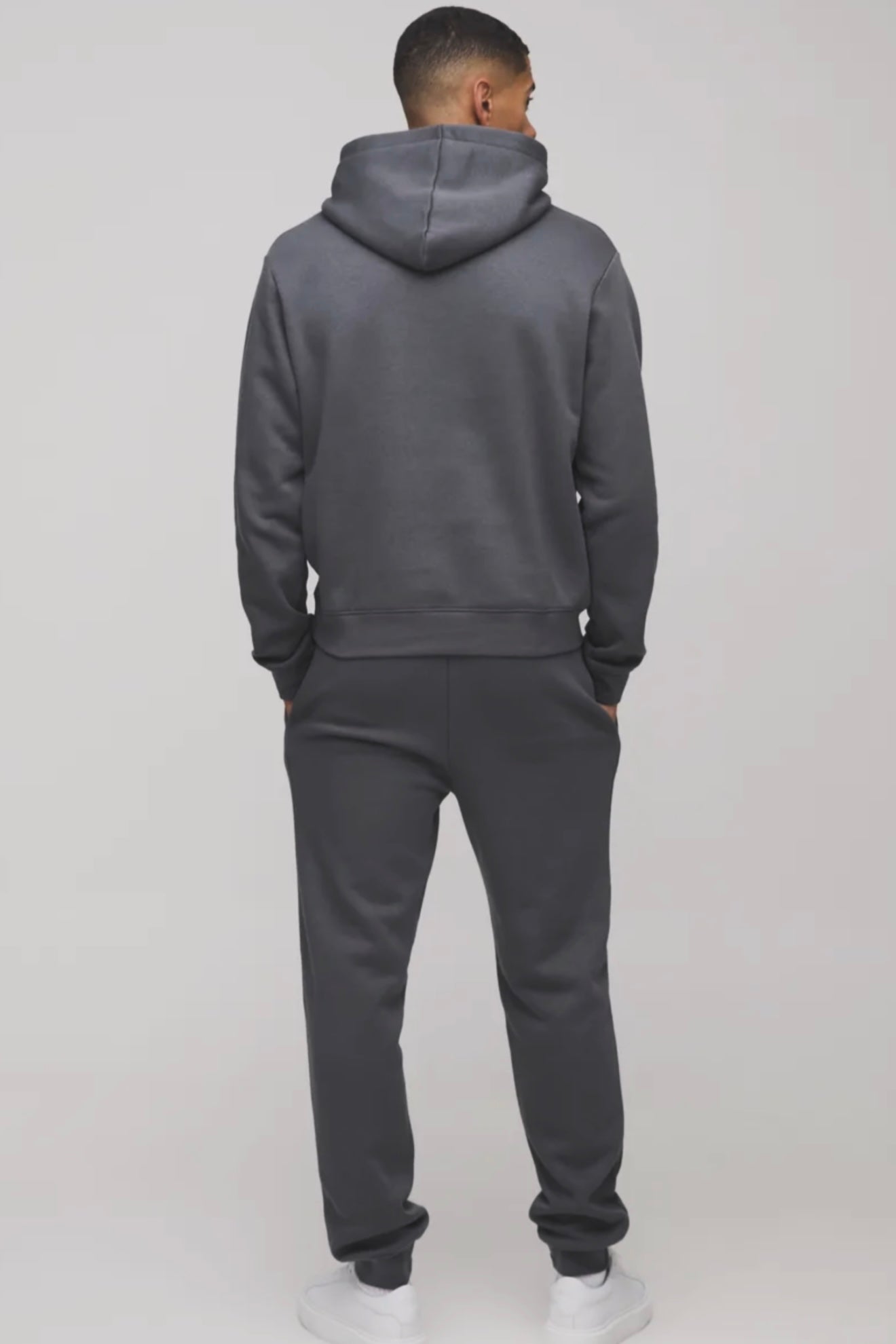Charcoal knitted Hooded Tracksuit