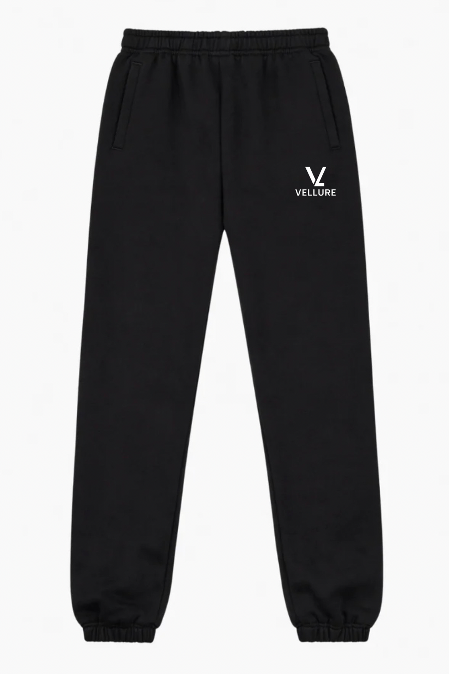 Black Regular Fit Cuffed Joggers
