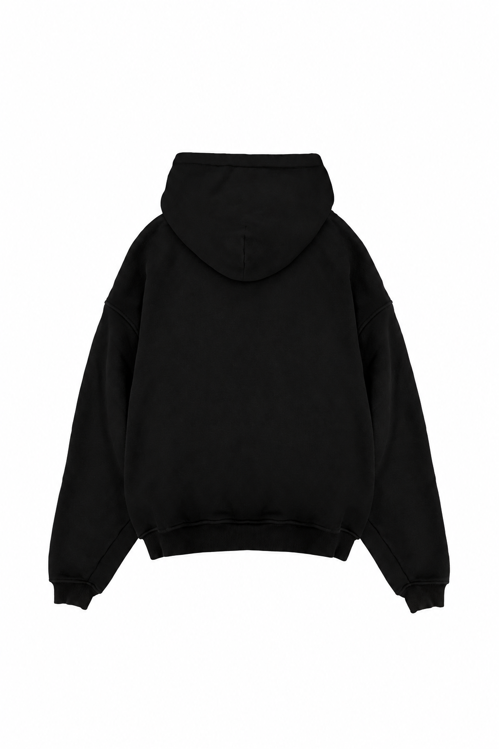 Black 500GSM Heavyweight Cotton Hoodie