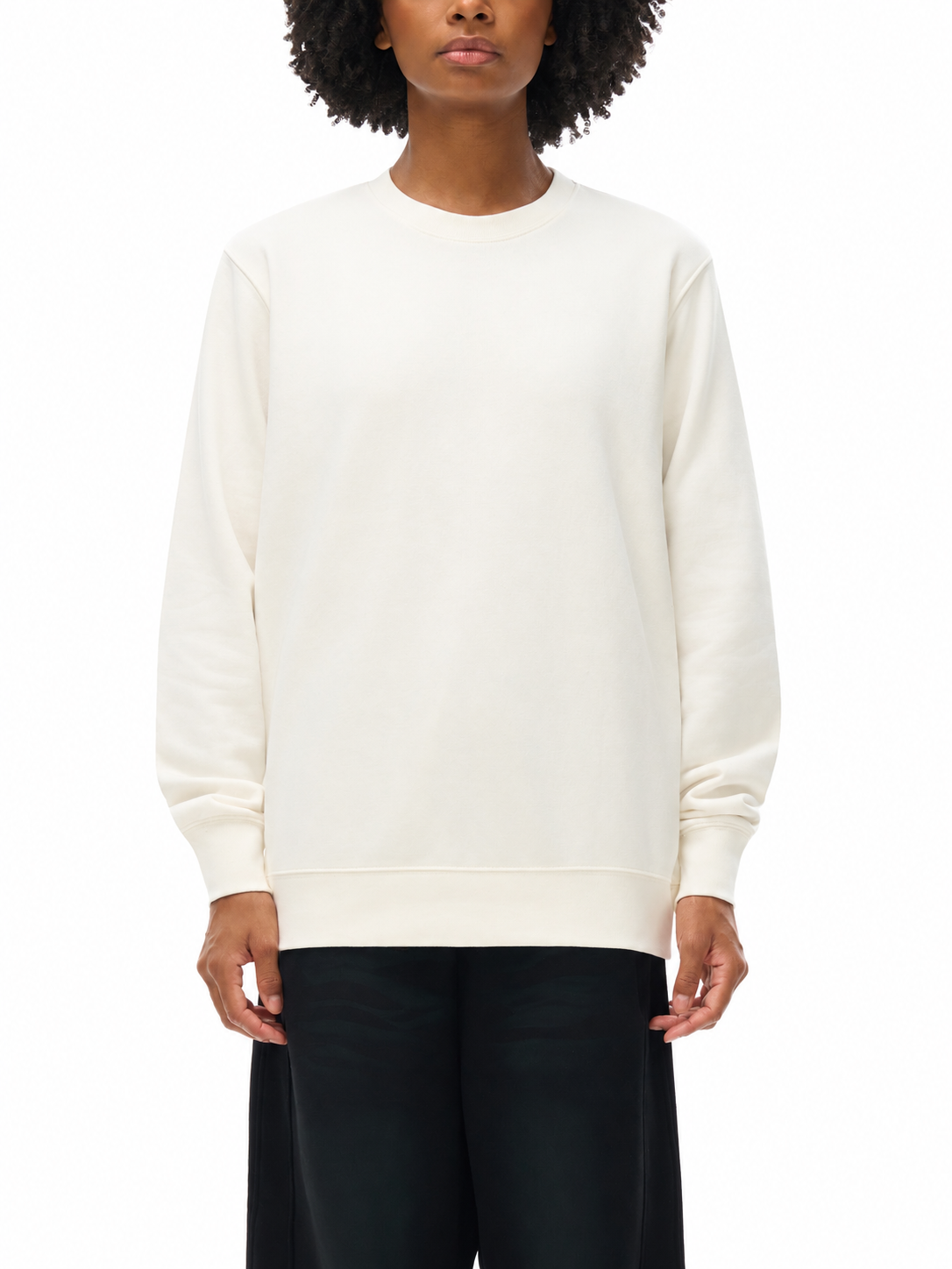 Black Essential Heavyweight Crewneck Sweatshirt