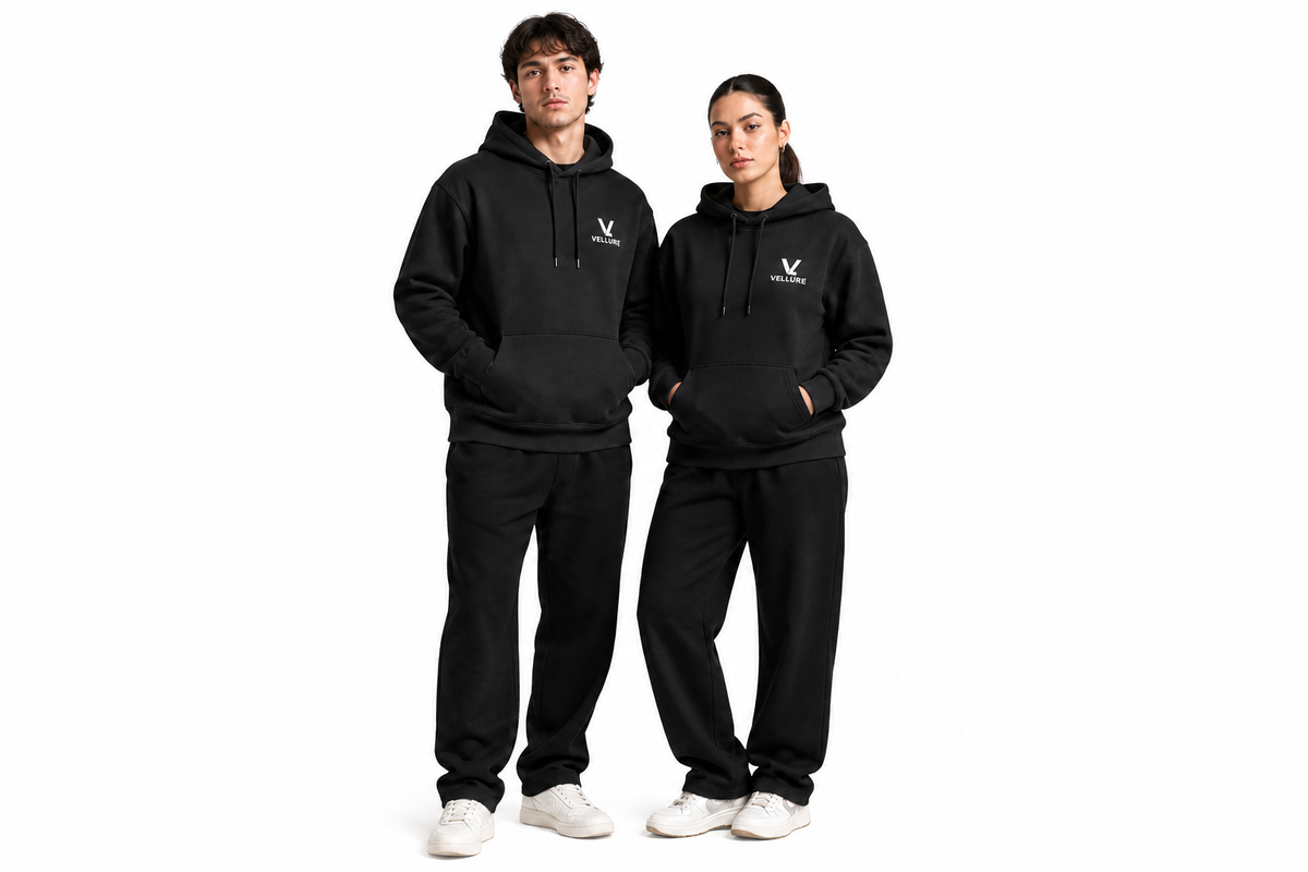 Black First Edition Hoodie & Complete Tracksuit – End of Line