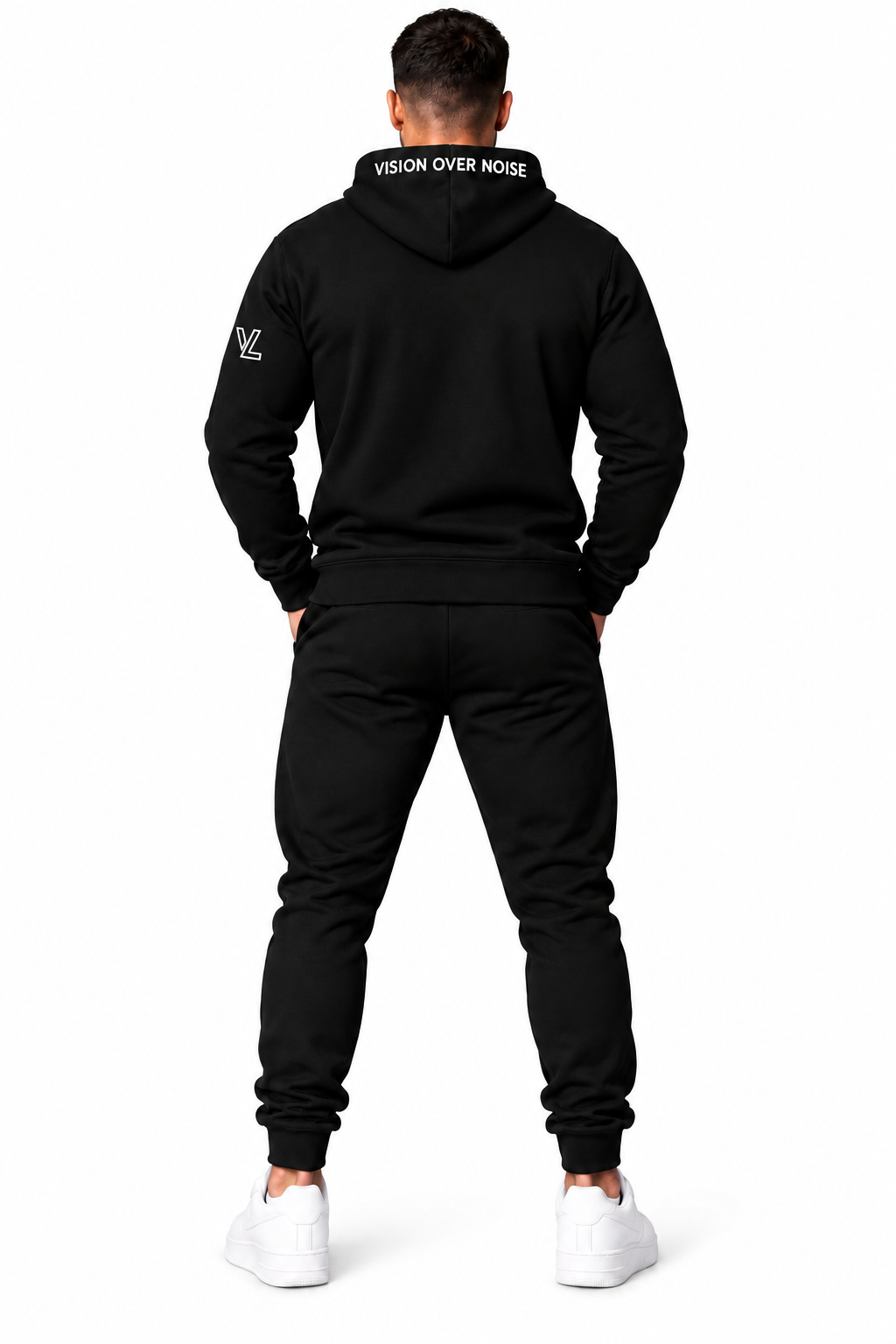 Black VELLURE  Cotton Fleece Hoodie V2