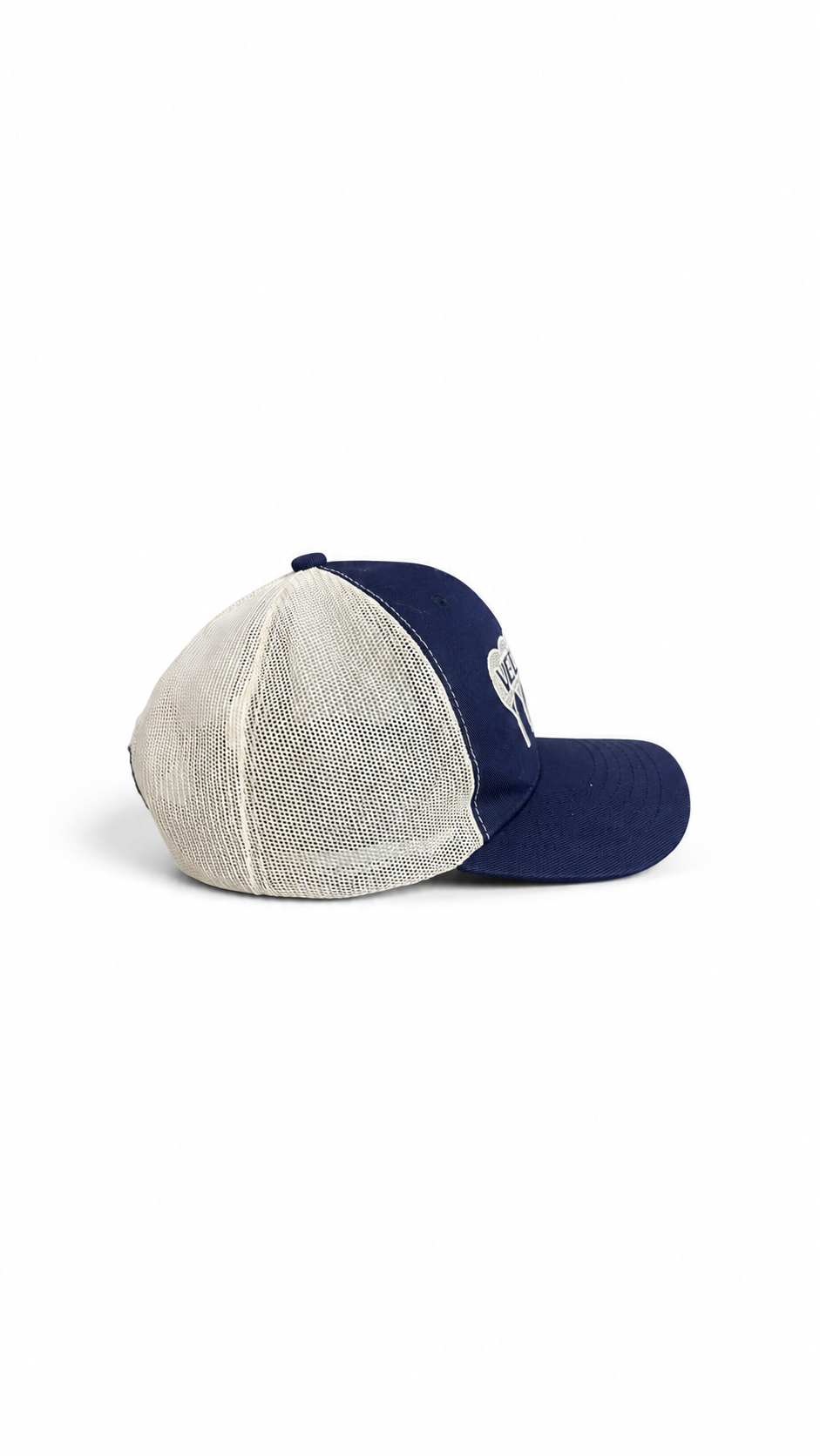 Blue & White VELLURE Signature Tennis Trucker Cap