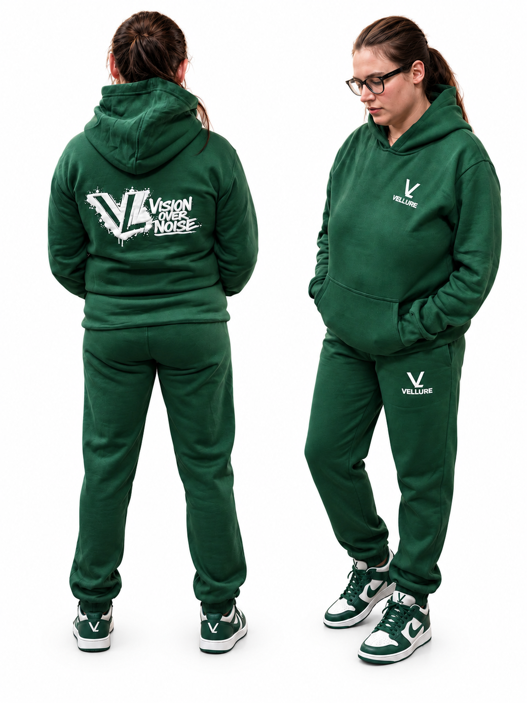 British Racing Green Vision Over Noise Hoodie