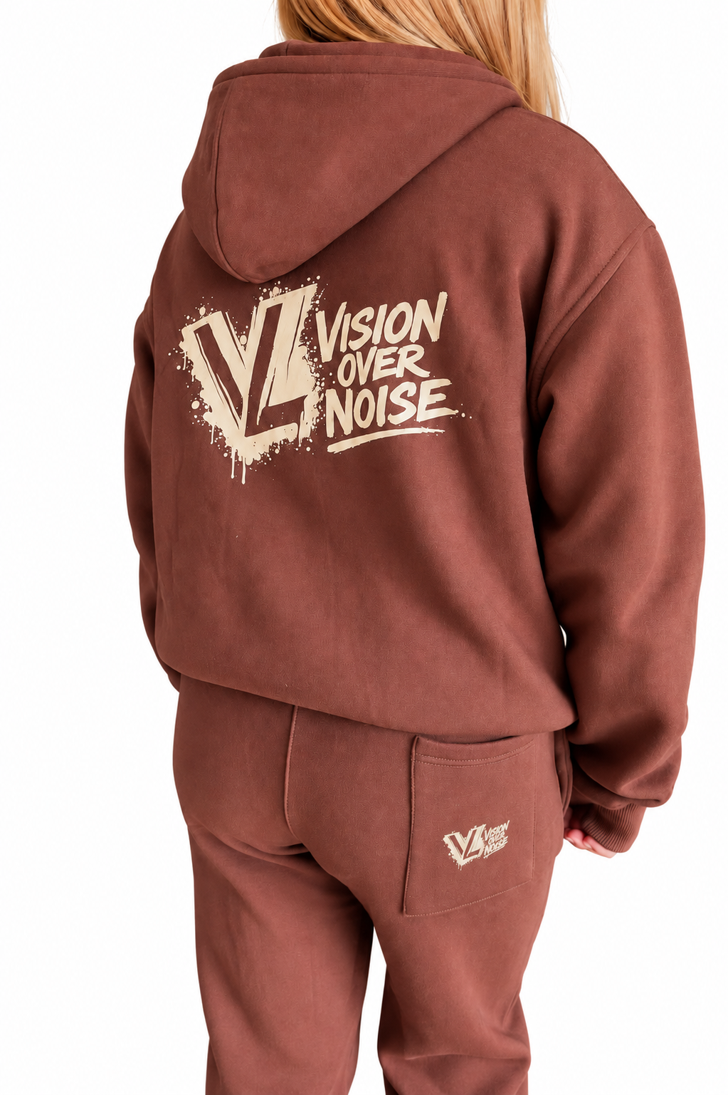 Brown Vision Over Noise Hoodie