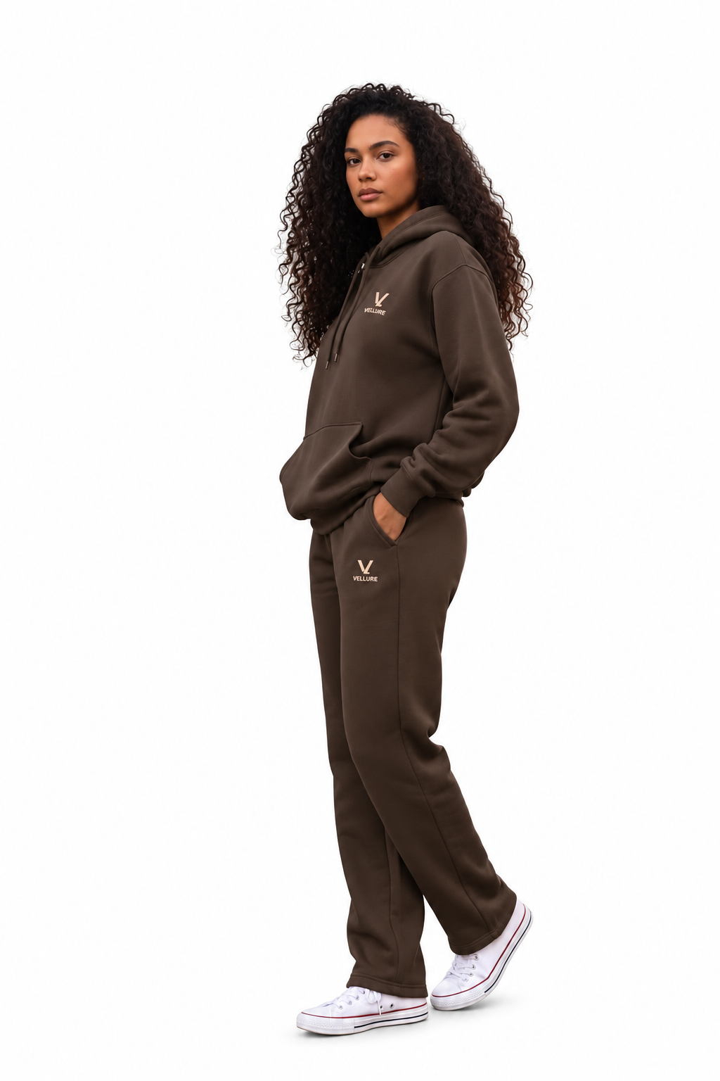 Brown Vision Over Noise Hooded Tracksuit