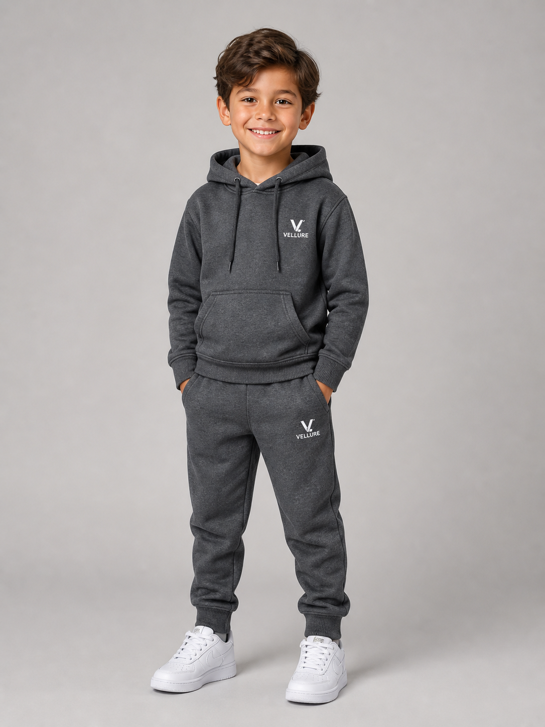 Kids' VELLURE Cotton Fleece Tracksuit