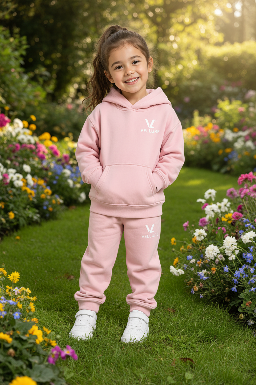Kids' VELLURE Cotton Fleece Tracksuit