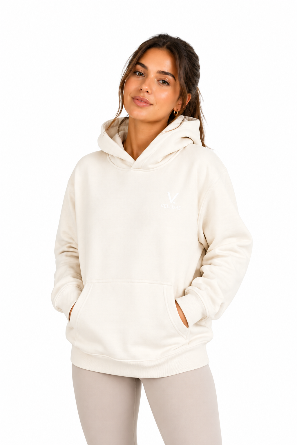 Cream 500GSM Heavyweight Cotton Hoodie