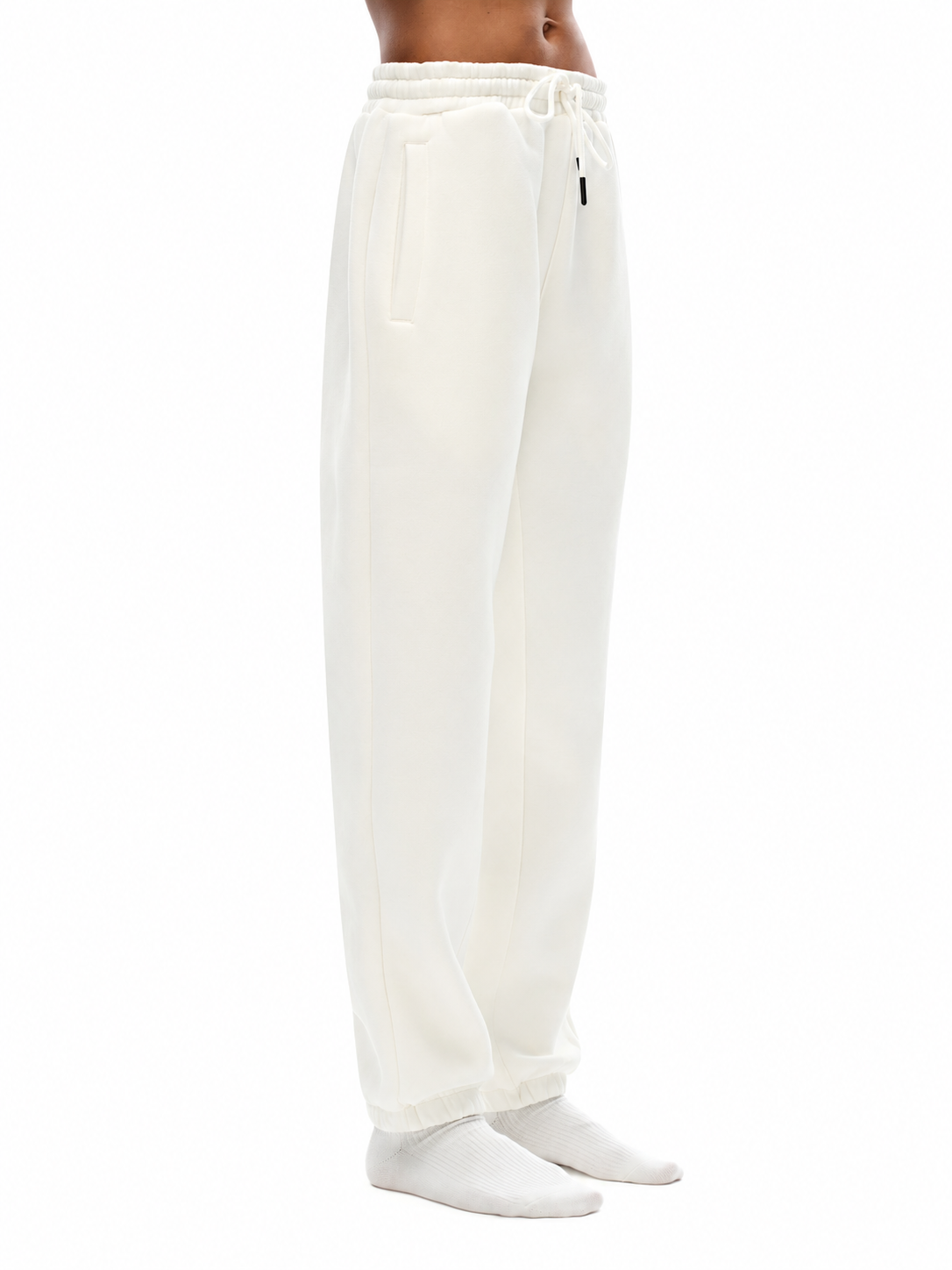 Cream Unisex Heavyweight Fleece Joggers