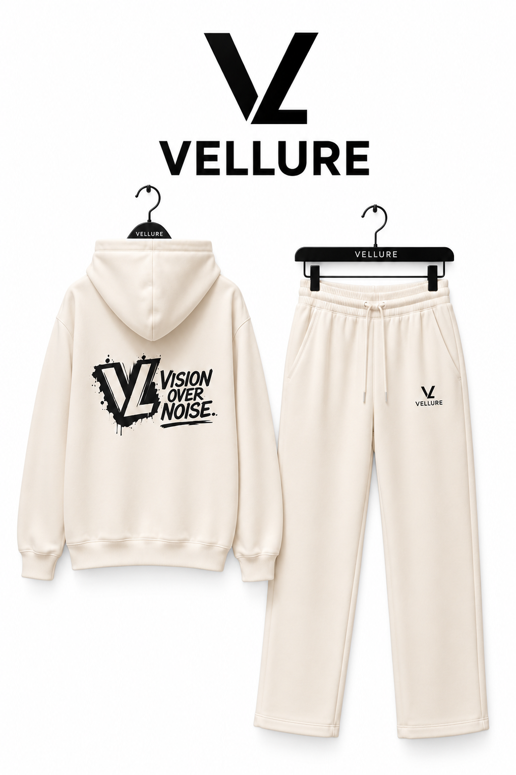 Brown & Cream Vision Over Noise Track Pants