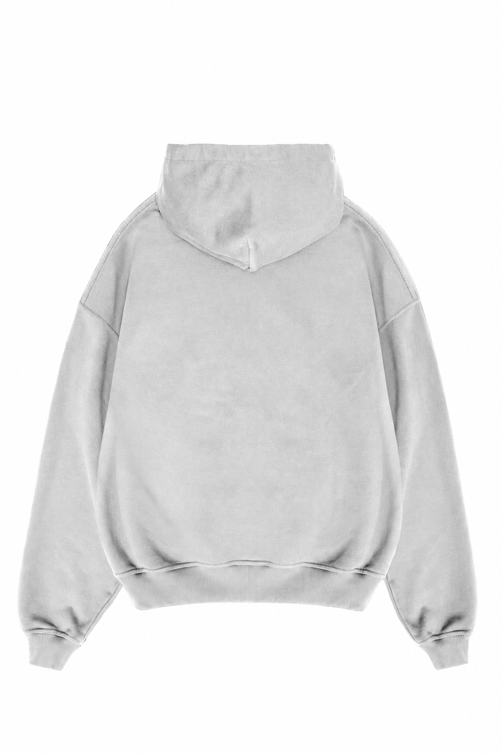 Grey 500GSM Dual-Zip Cotton Hoodie
