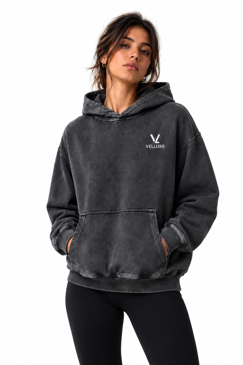 Grey Acid-Wash 500GSM Signature Hoodie – Limited Edition