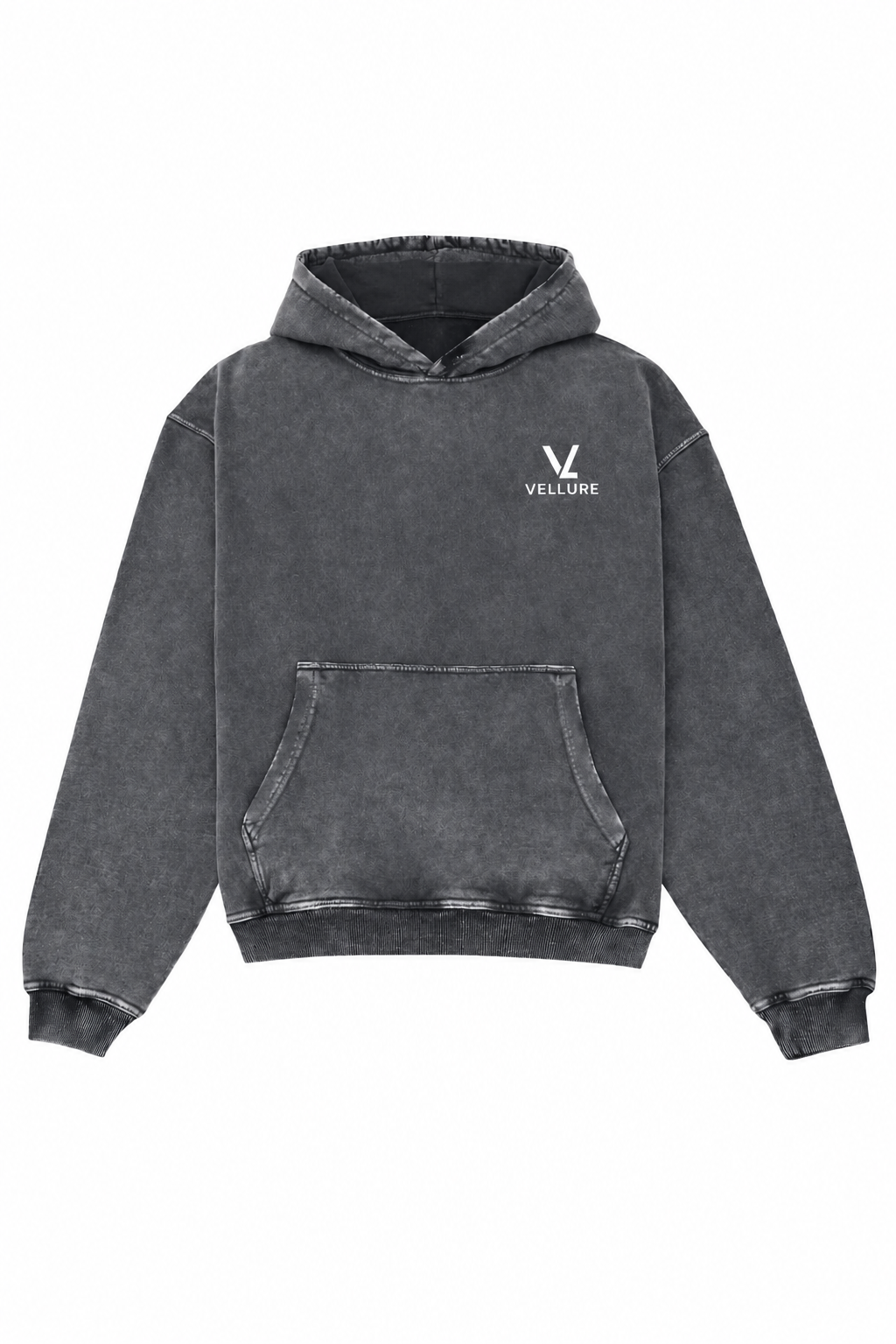 Grey Acid-Wash 500GSM Signature Hoodie – Limited Edition