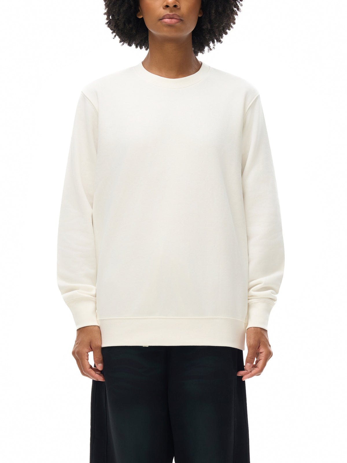 Black Essential Heavyweight Crewneck Sweatshirt