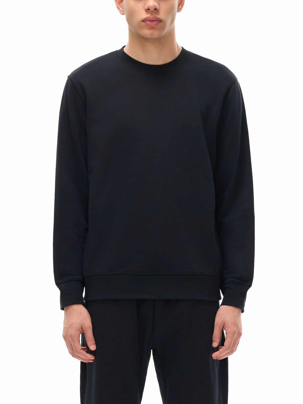 Black Essential Heavyweight Crewneck Sweatshirt