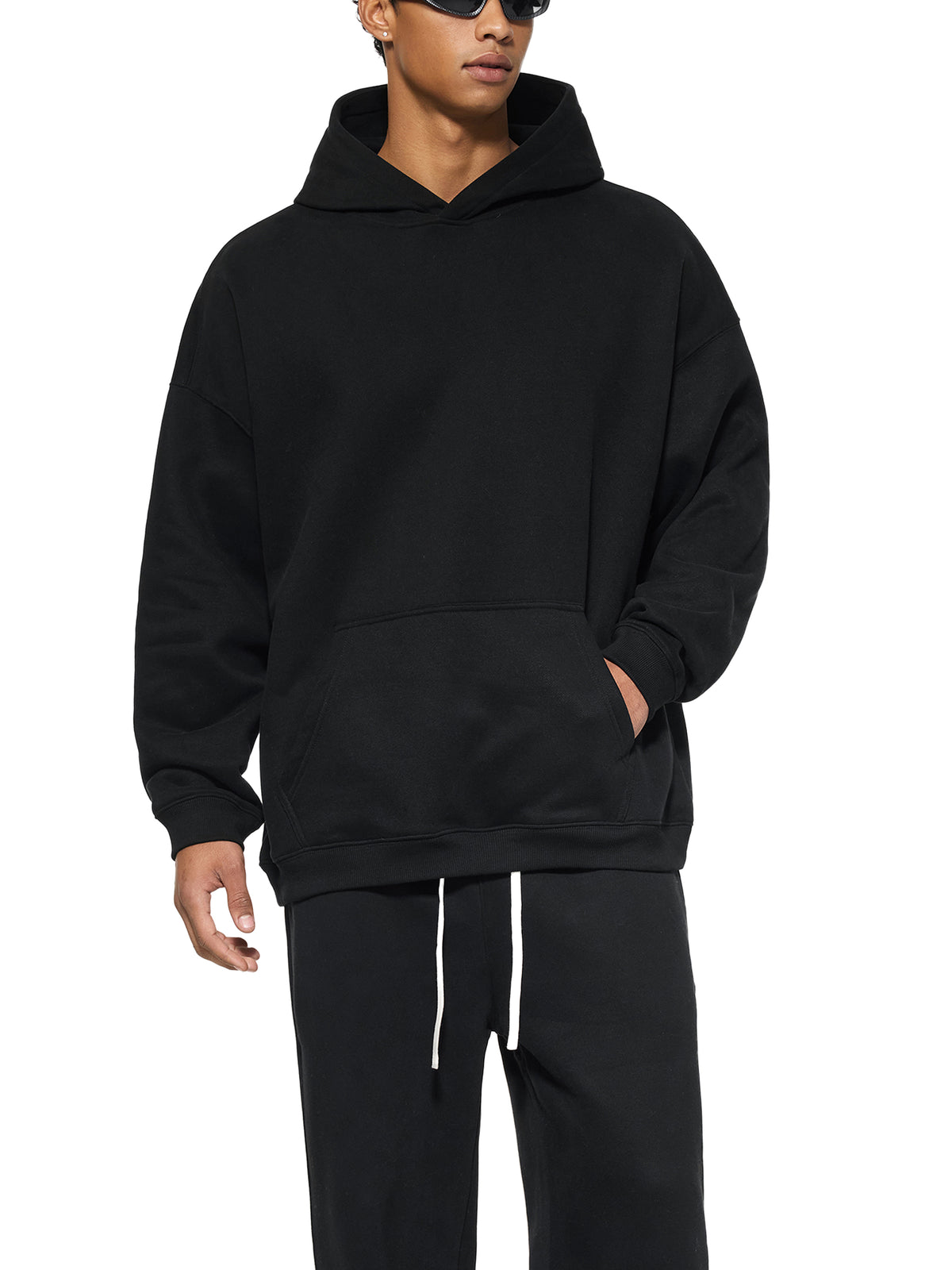 Navy Oversized Fleece Hoodie