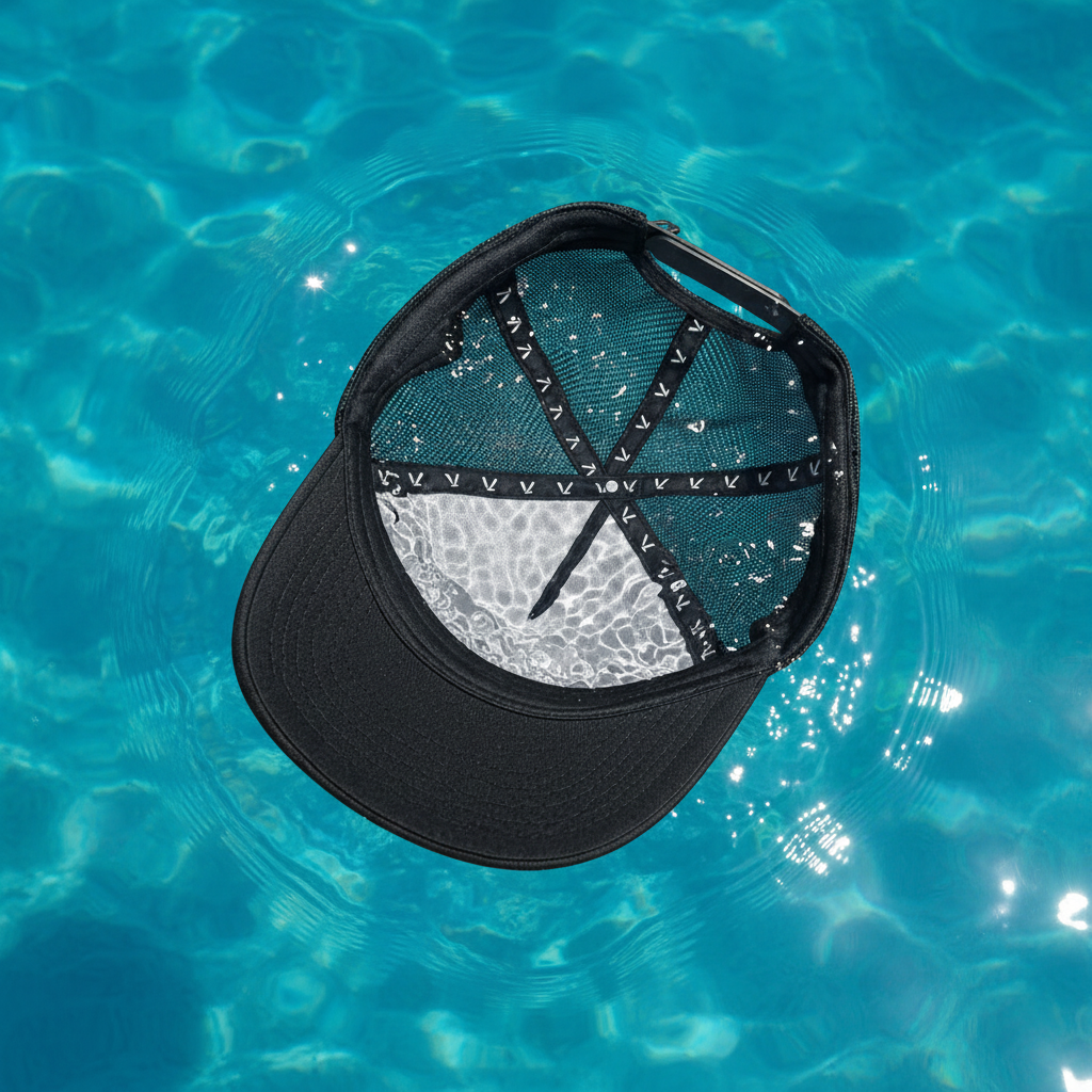 Navy VELLURE Trucker Cap – Pink Logo Limited Edition