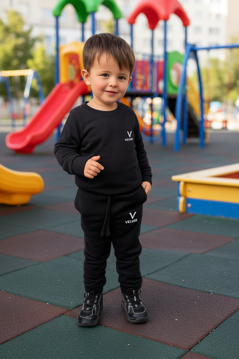 Kids' VELLURE Cotton Fleece Tracksuit
