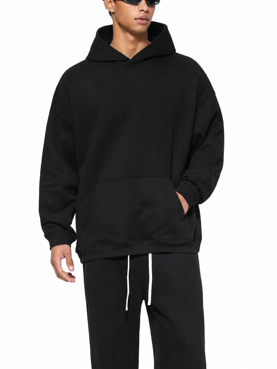 Navy Oversized Fleece Hoodie