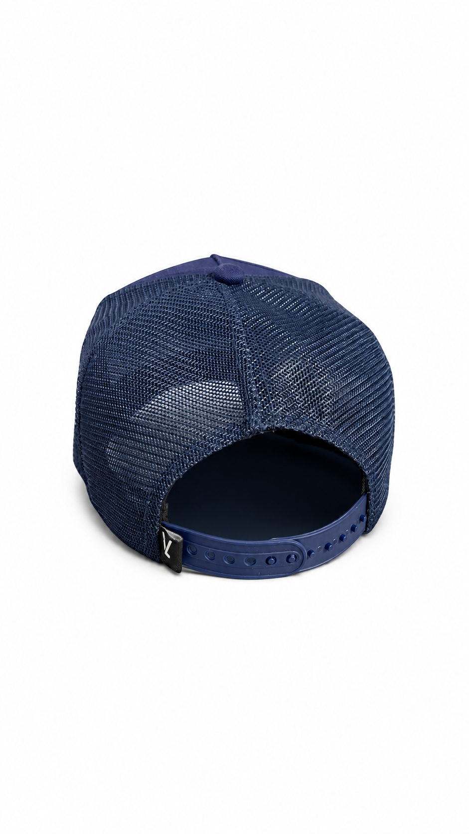 Navy VELLURE Trucker Cap – Pink Logo Limited Edition
