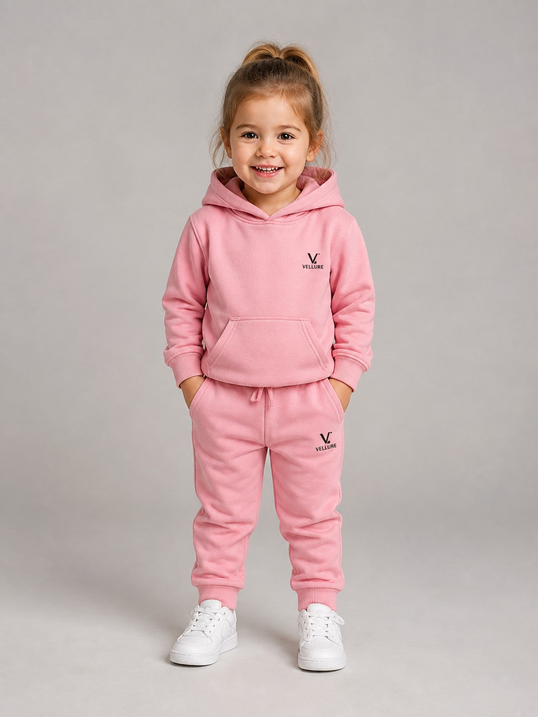 Kids' VELLURE Cotton Fleece Tracksuit