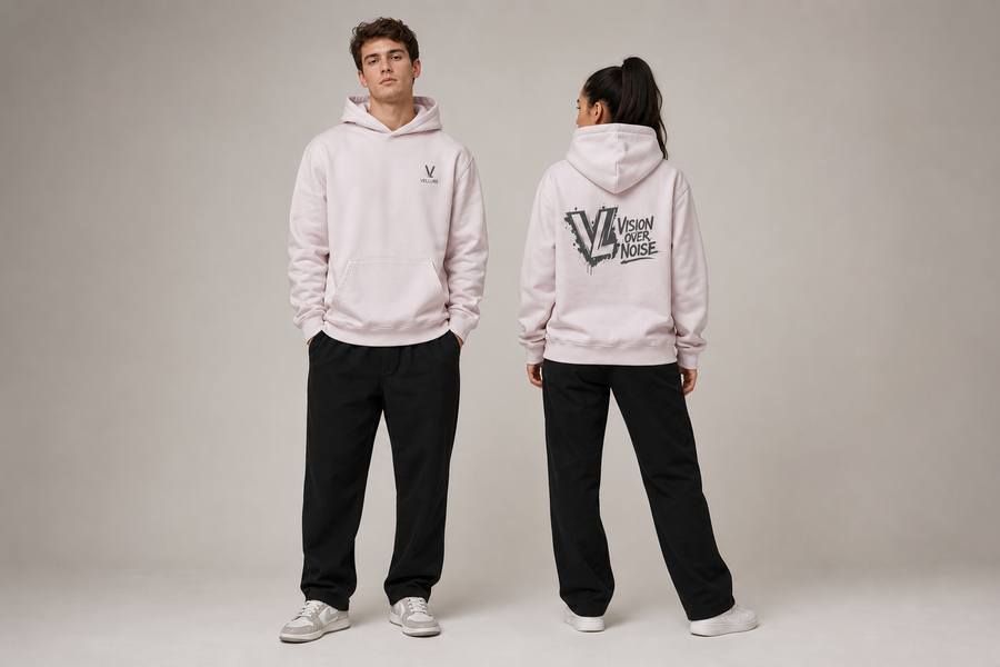 Pink Vision Over Noise Hoodie – End of Line
