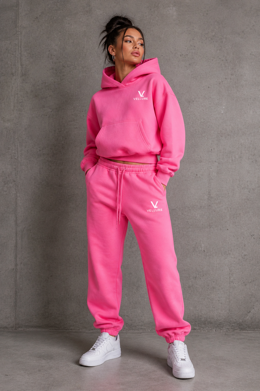 Pink Vellure Tracksuit out now