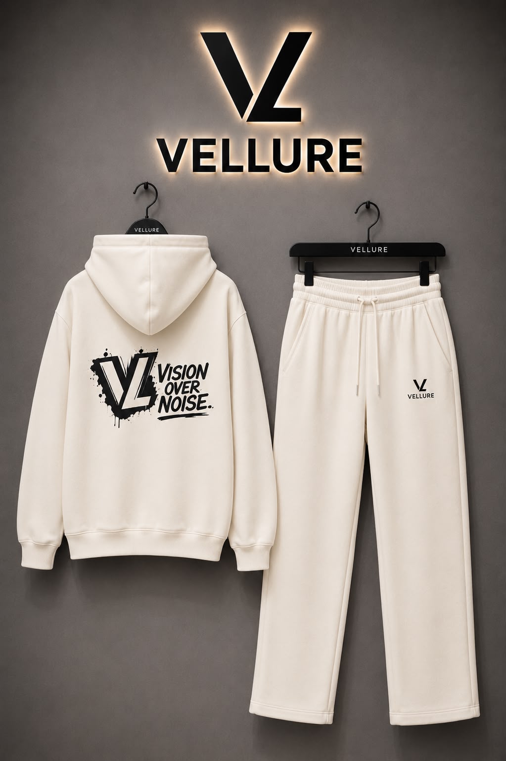 Cream Vision Over Noise track pants product display
