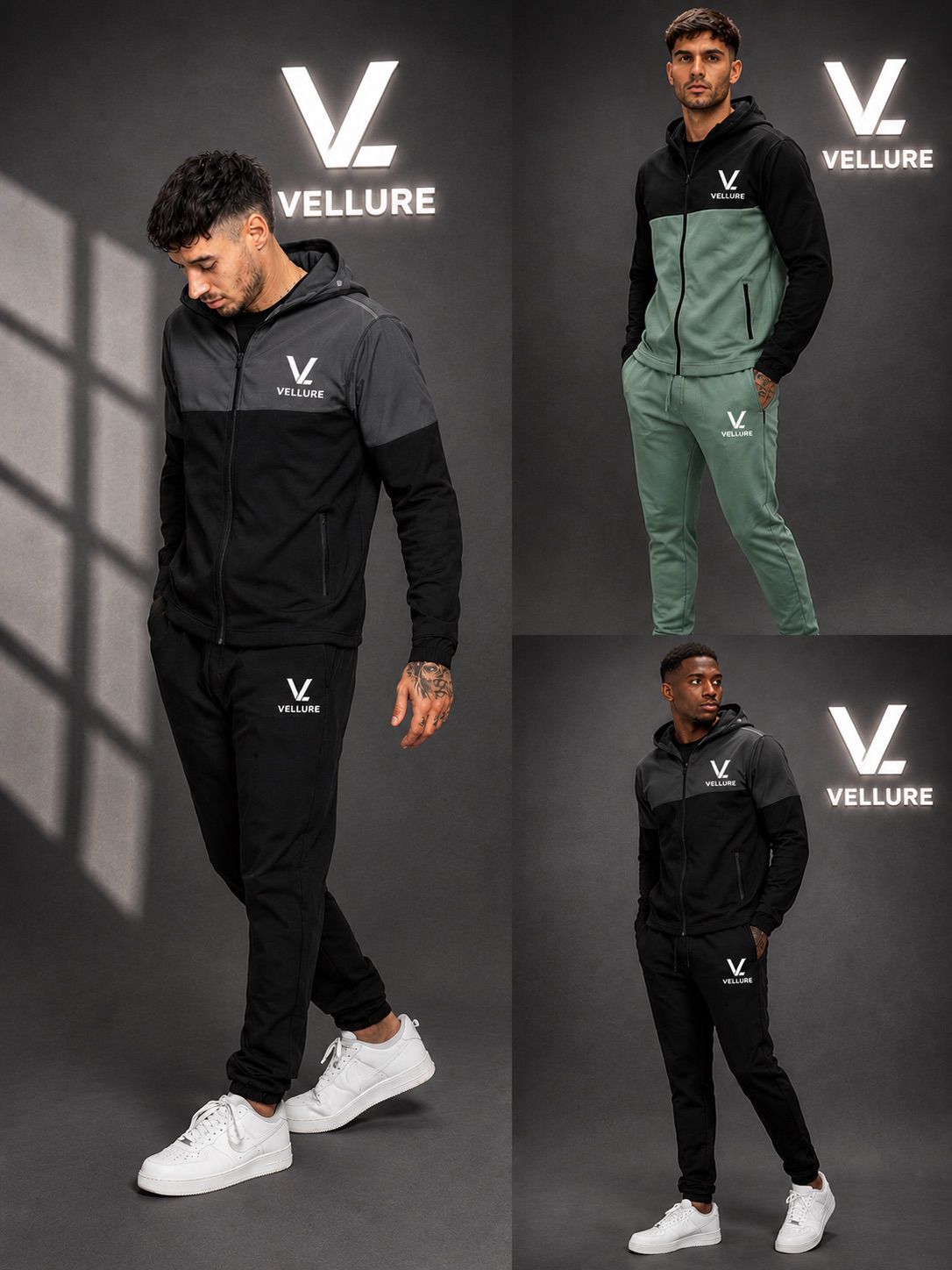 VELLURE Contrast Windbreaker Tracksuit