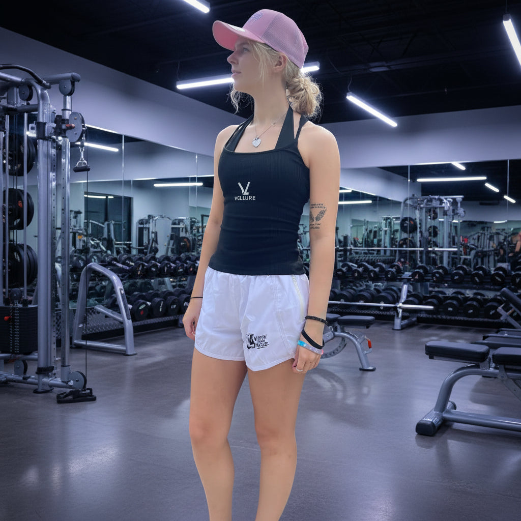 Women's Performance Gym Shorts – Black & White Twin Pack