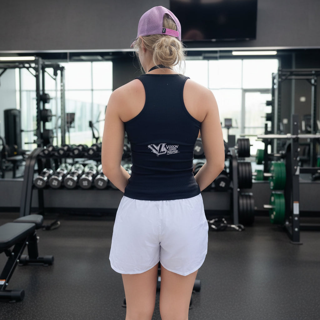 Women's Performance Gym Shorts – Black & White Twin Pack