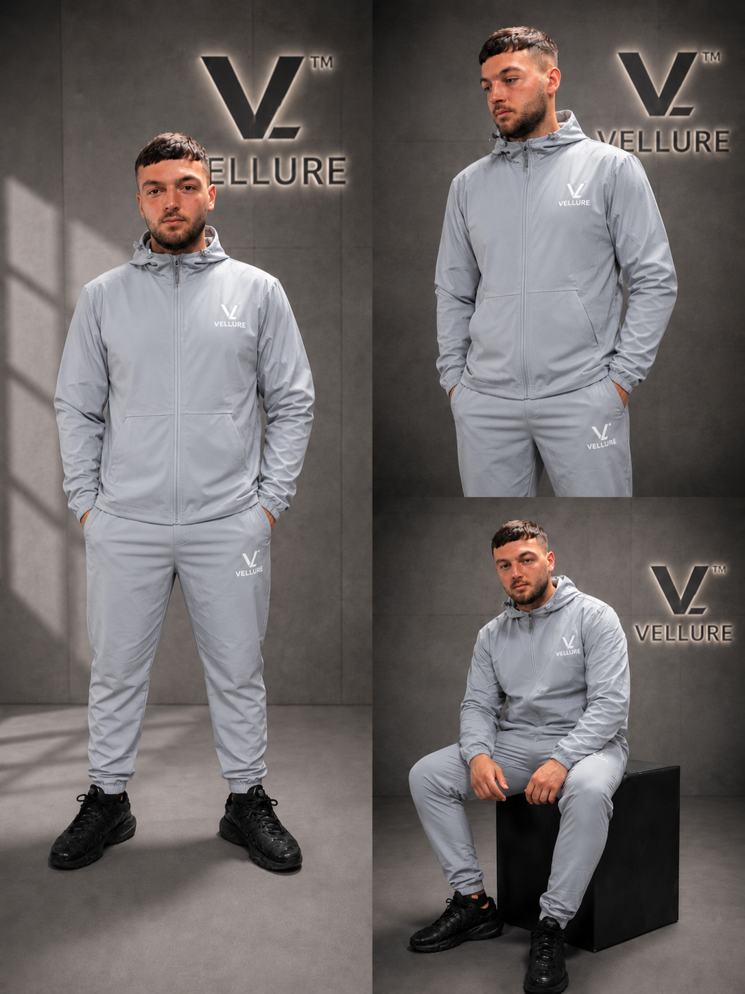 VELLURE Contrast Windbreaker Tracksuit