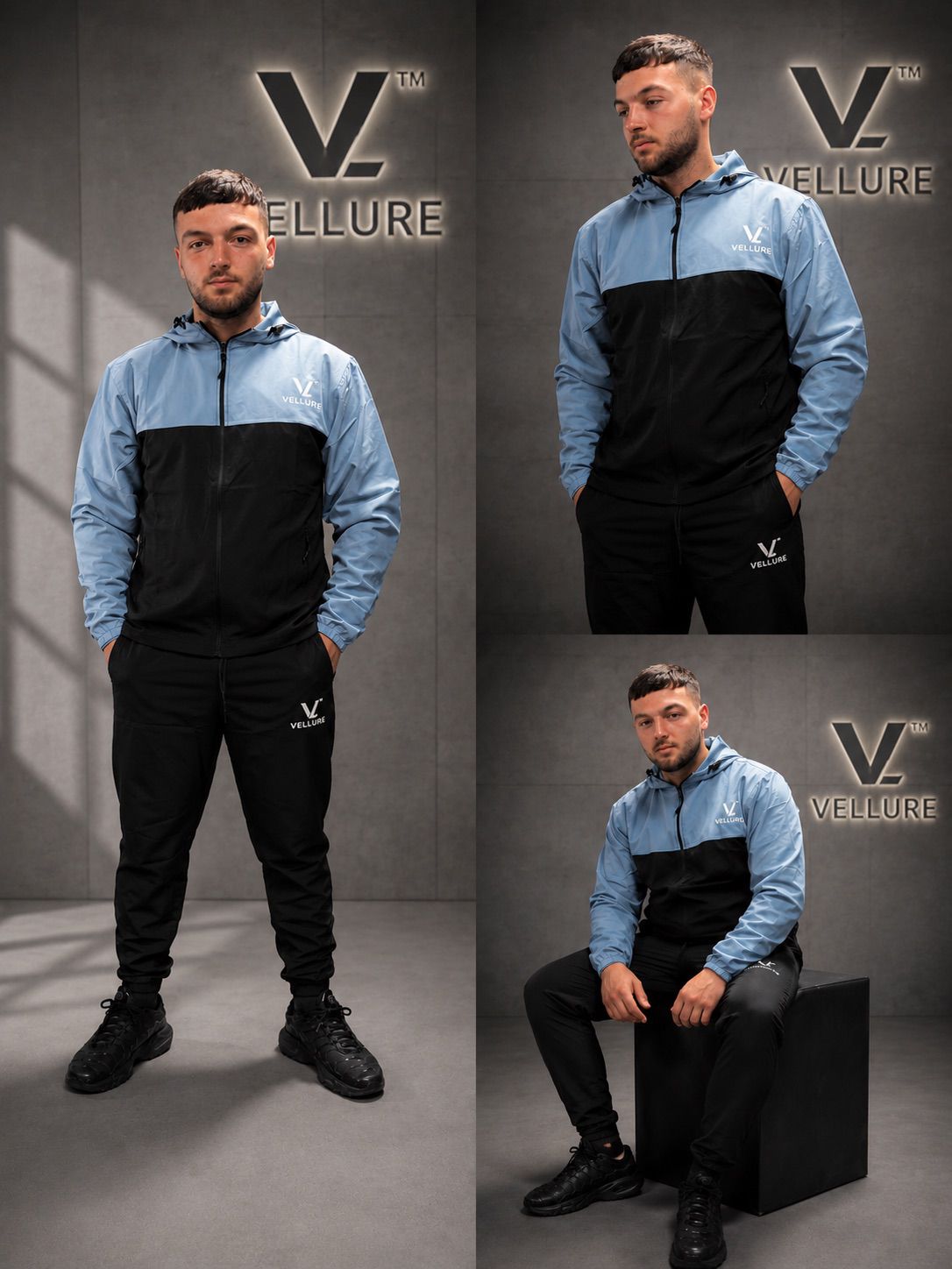 VELLURE Contrast Windbreaker Tracksuit