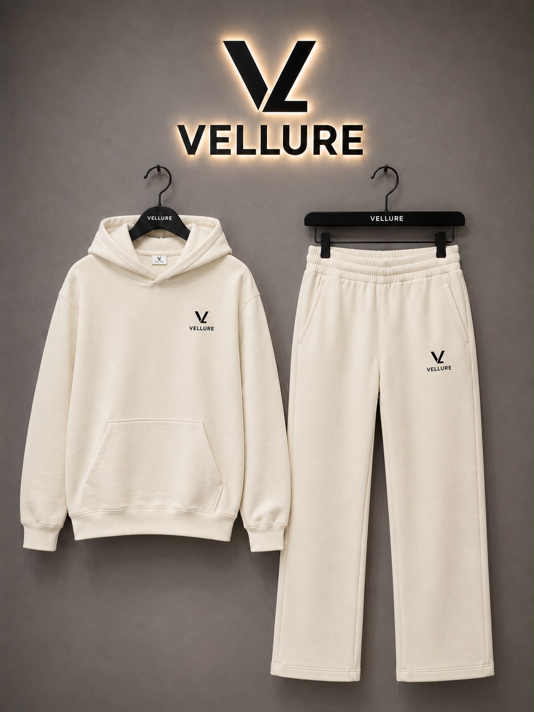 Cream Vision Over Noise track pants front view
