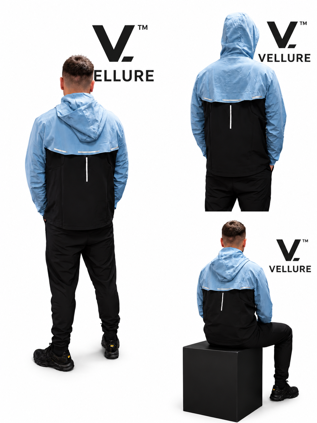 VELLURE Contrast Windbreaker Tracksuit
