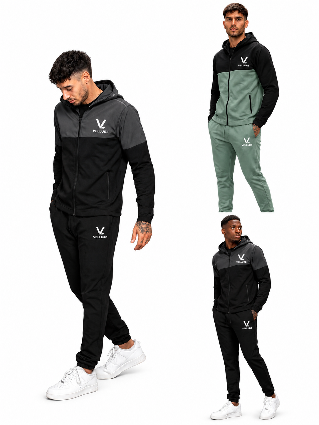 VELLURE Contrast Windbreaker Tracksuit