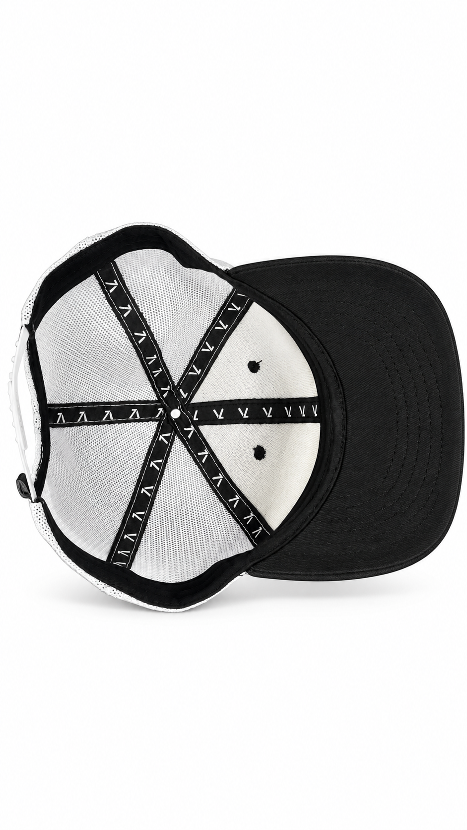 Black VELLURE Performance Trucker Cap – White Logo