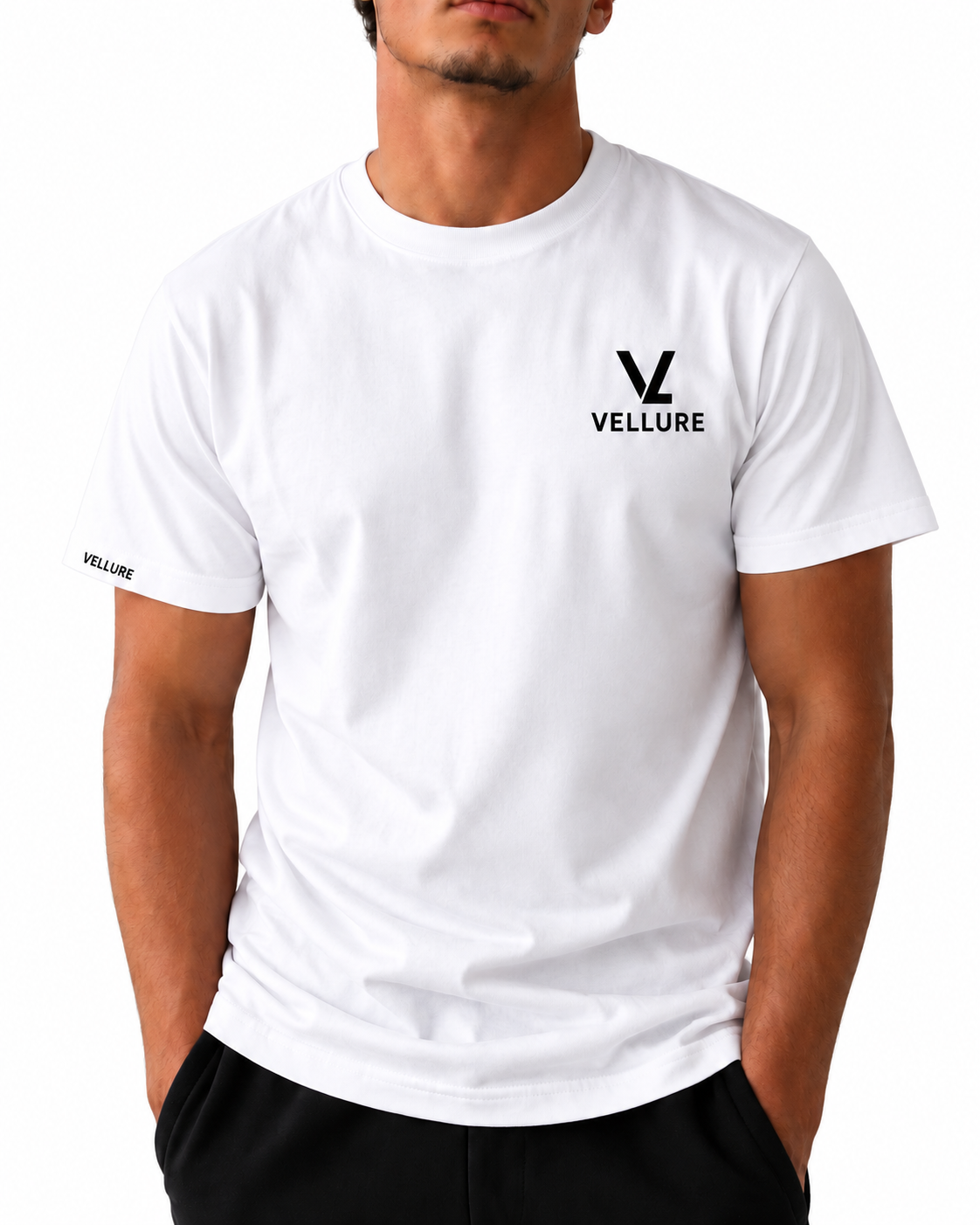 White VELLURE Heavyweight Cotton T-Shirt